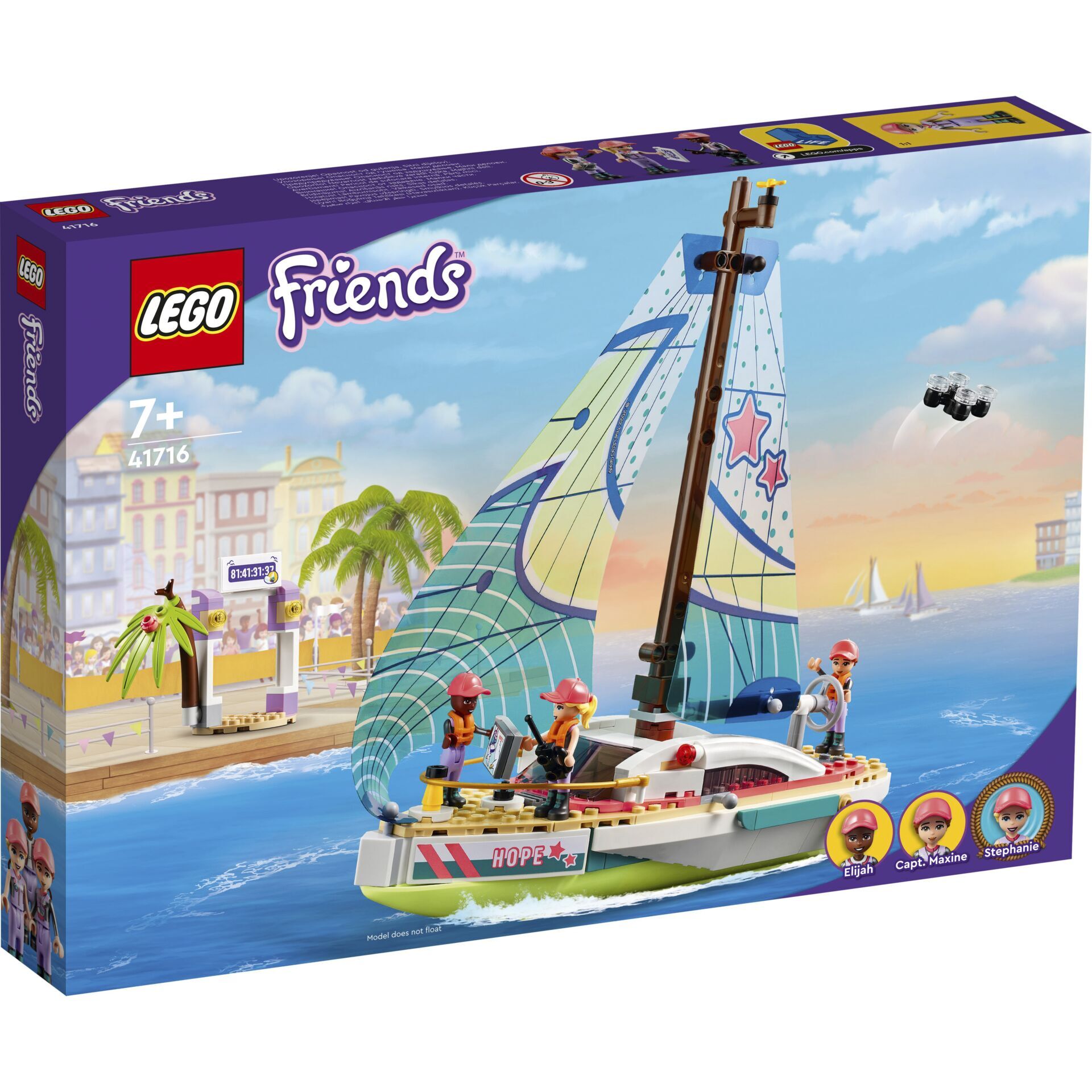 LEGO Friends 41716 Stephanie und Abenteuer unter Segeln