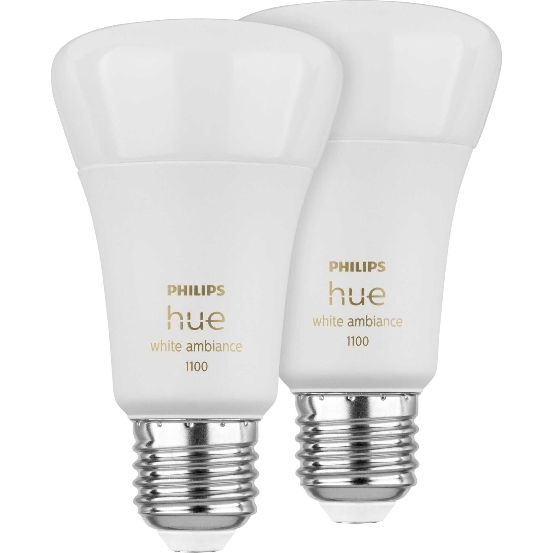 Philips Hue LED Lampe E27 2er Set 8W 800lm White Ambiance