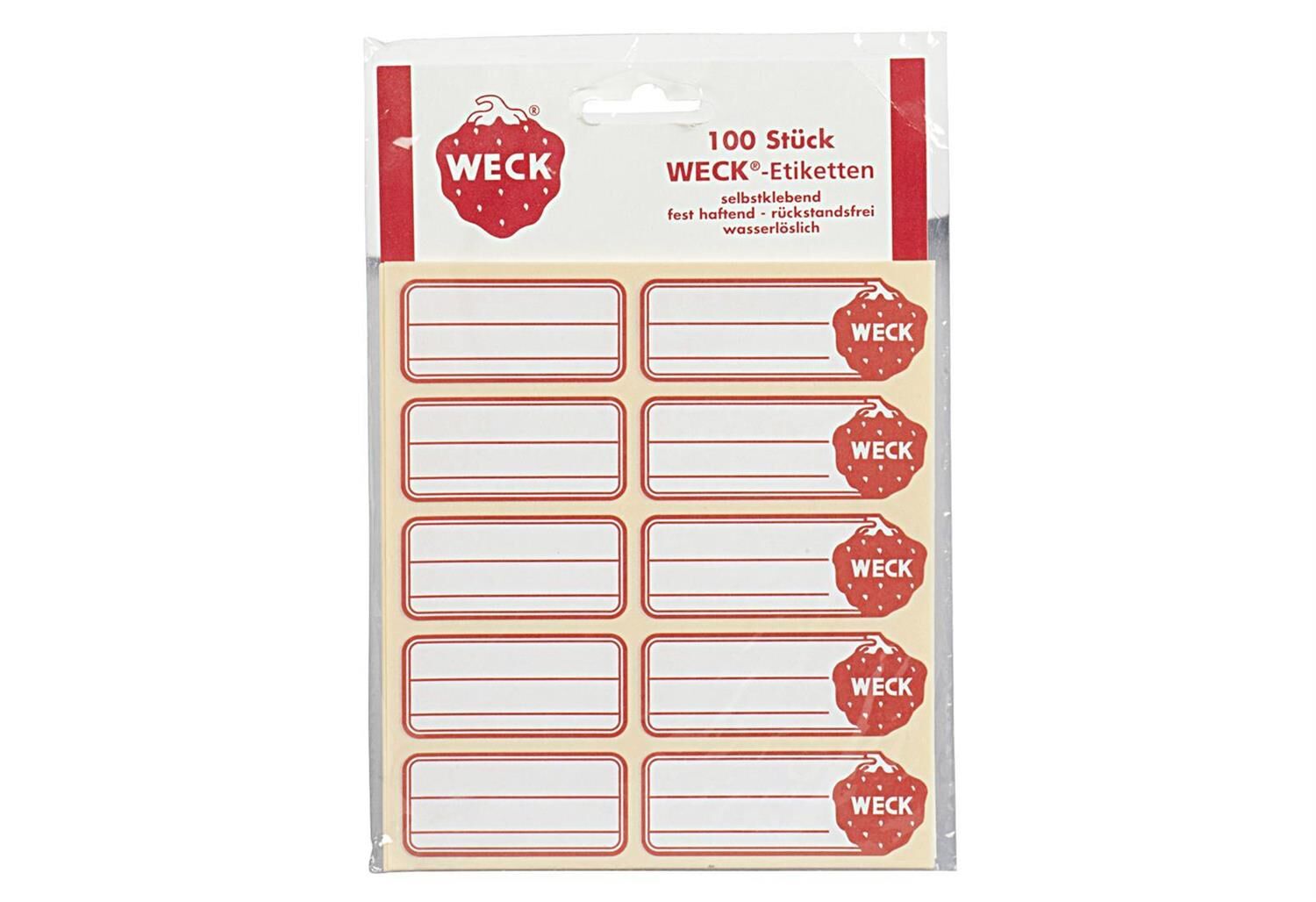 WECK Etiketten selbstklebend 100er Pack