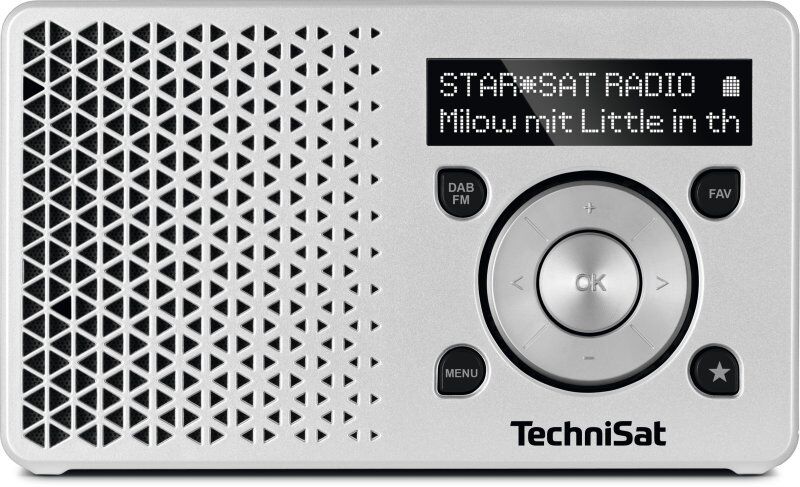 TechniSat DigitRadio 1 - Tragbares DAB-Radio - 1 Watt - Silber