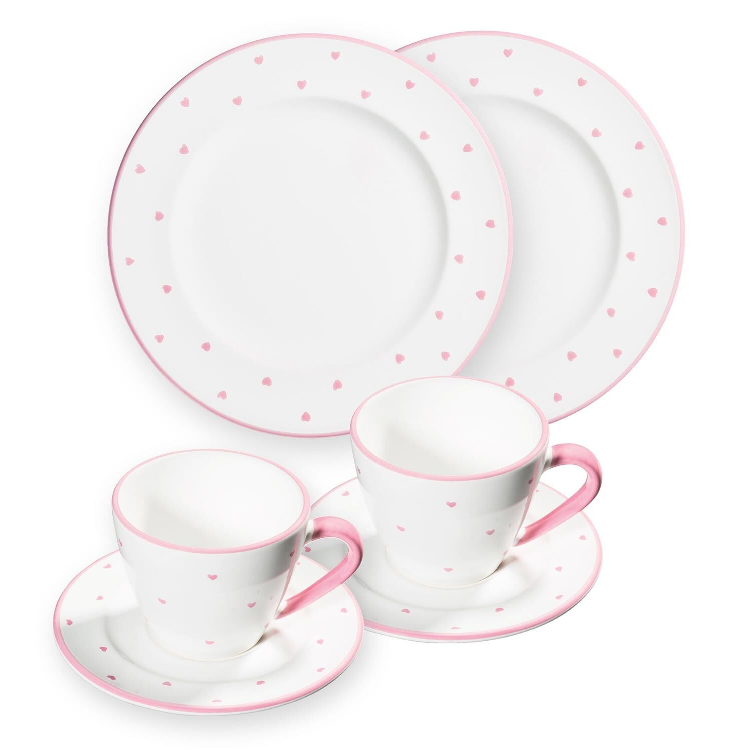 Gmundner Keramik Herzerl Rosa, Frühstück für 2 Gourmet