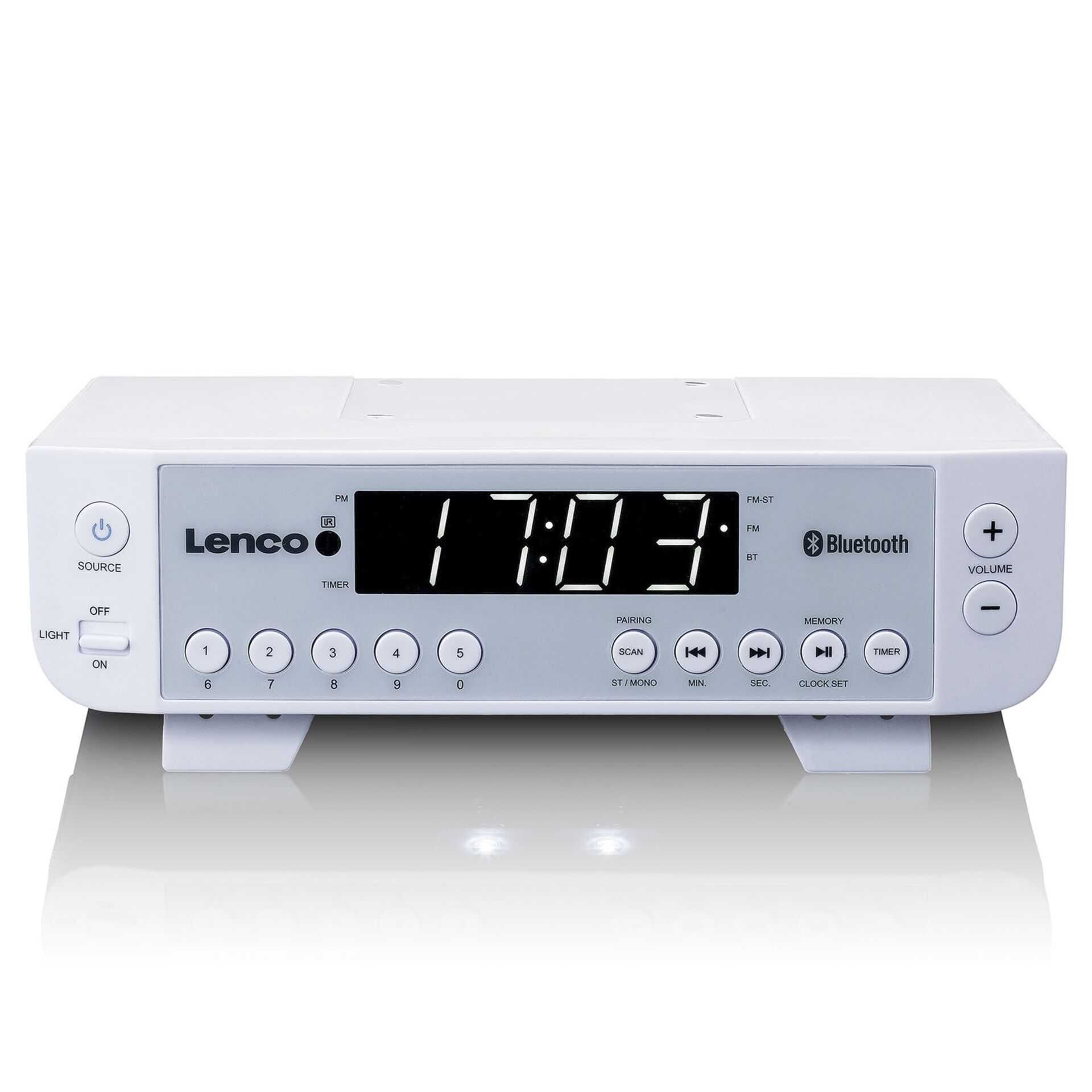 Lenco KCR-100 - Radio - 2 x 1 Watt - weiß