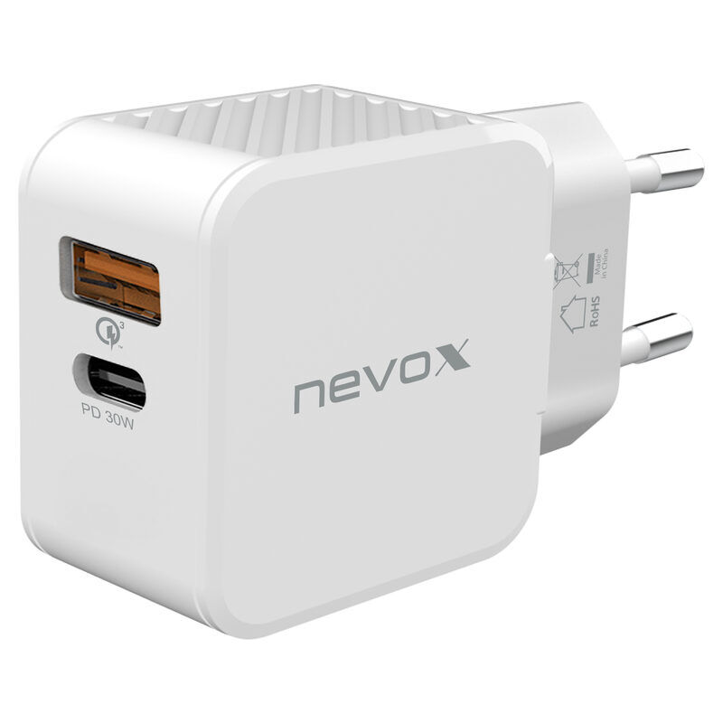Nevox Netzteil Dual USB 30W, ws (weiß)