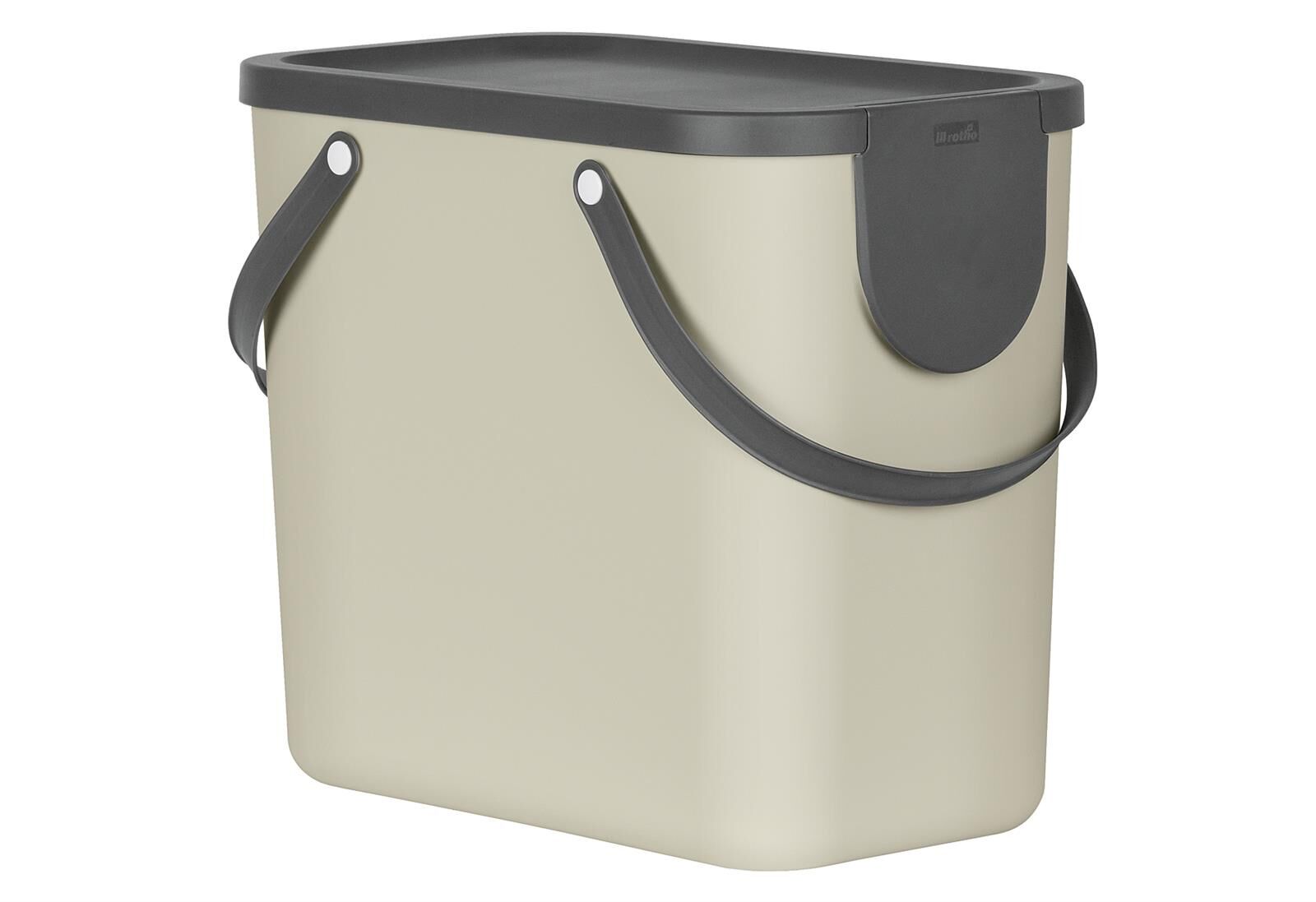 ROTHO Abfallbehälter Albula 25 Liter 40x23,5x34cm cappuccino