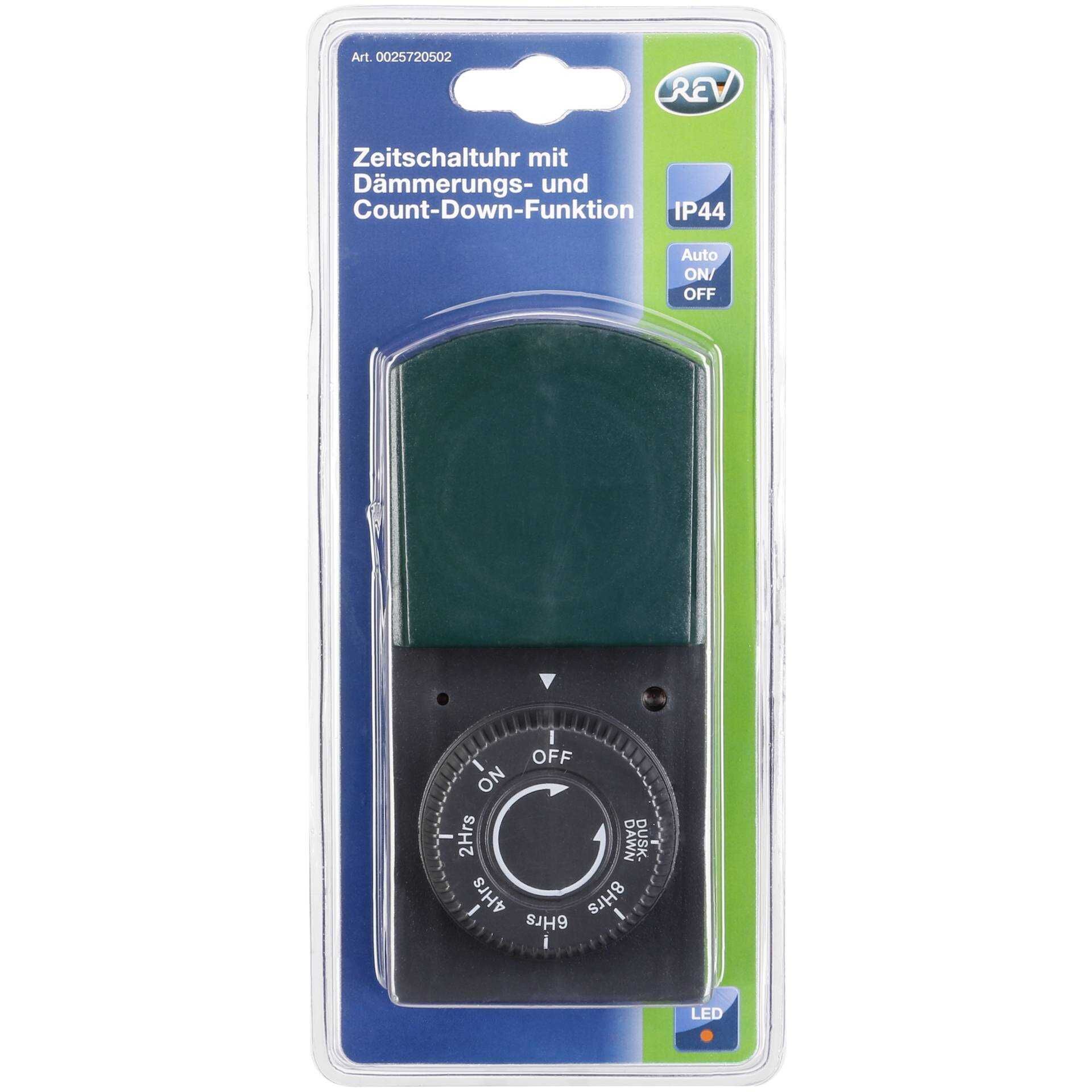 REV - Automatischer Netzschalter - Wechselstrom 230 V - 1000 Watt - Schwarz, grün