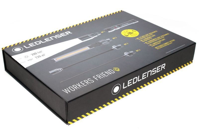 LED LENSER Lampe 4in1 1.5-350lm 2.5-130m 1Li-Ion 4Lichtaufsätze sw LED LENSER WORKERS FRIEND