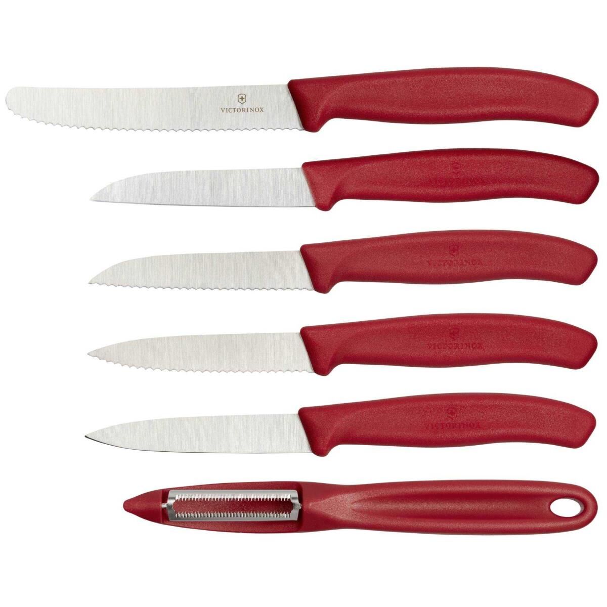 Victorinox Swiss Classic Gemüsemesser-Set 6-teilig rot Geschenkverpackung