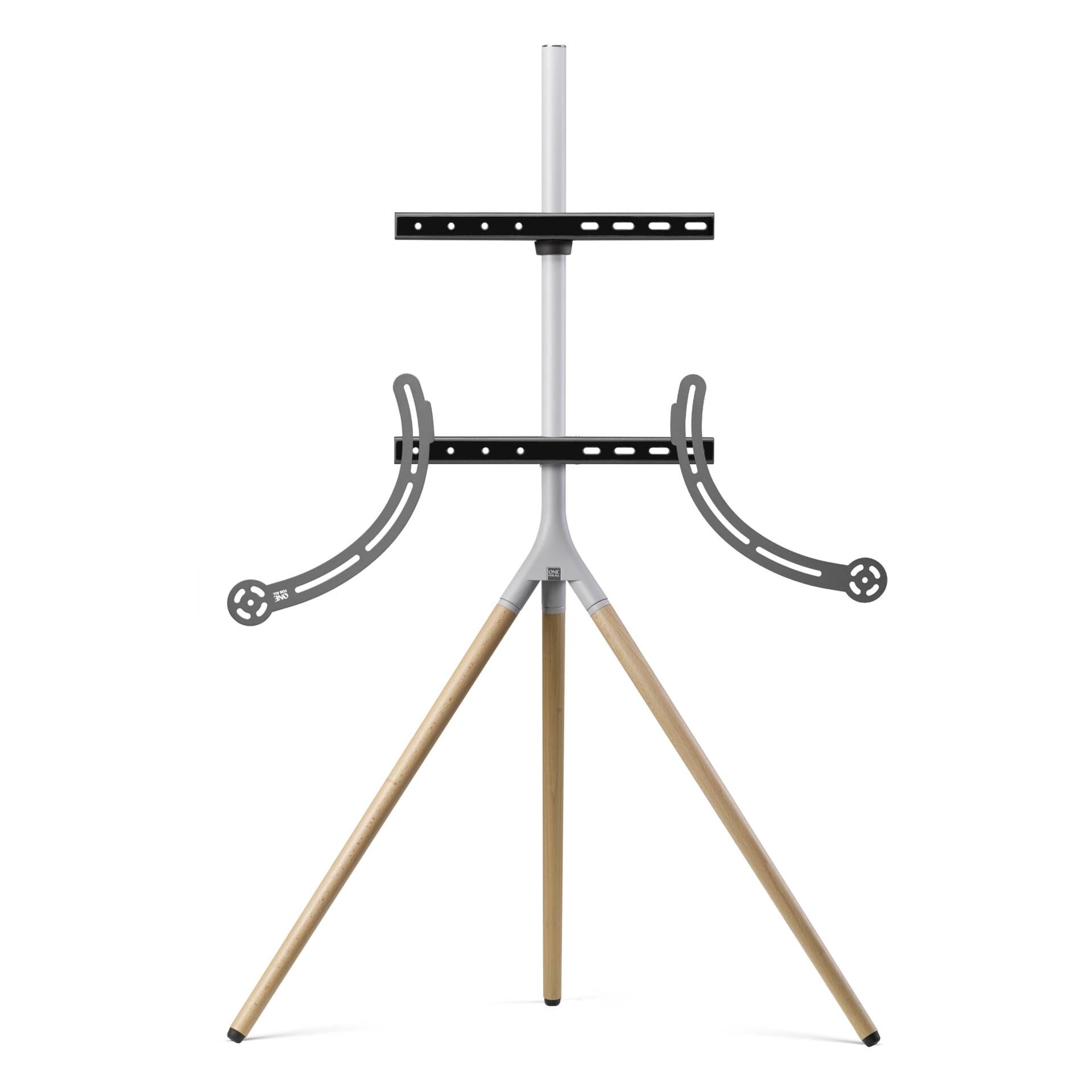 One For All WM 7472 - Bodenständer für LCD-/Plasmafernseher (Stativ) - handgearbeitetes Holz - silbergrau, Oak - Bildschirmgröße: 81-165 cm (32"-65")