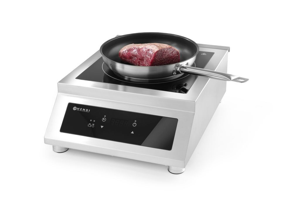 HENDI Induktionskocher Modell 5000 D, Profi Line, 400V/5000W, 398x525x(H)175mm