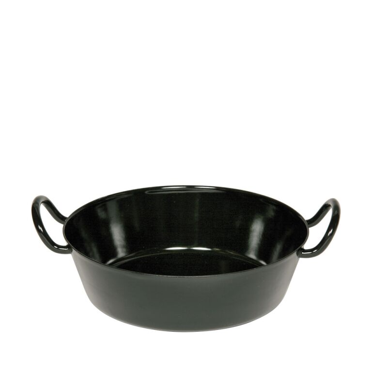 Riess Schnitzelpfanne Ø20cm 1L Schwarz Emaille