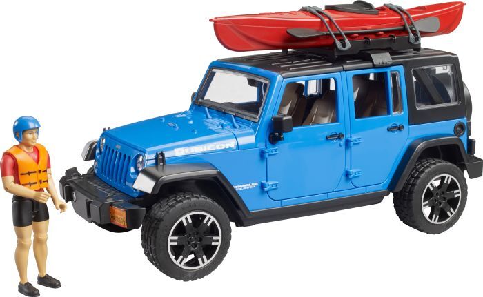 Bruder Jeep Wrangler RubiconUnlimited mit Kajak und Figur 2529