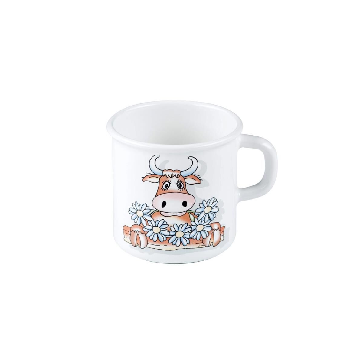 Riess Topf mit Bördel Emaille  8cm,3/8 Liter