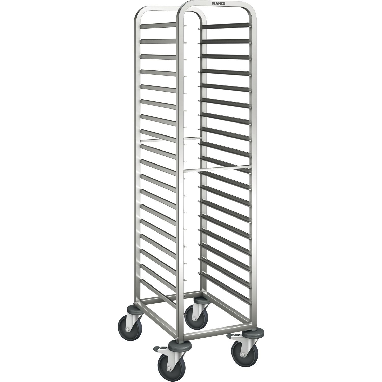 B.PRO Regal- und Tablettabräumwagen Regalwagen RWR 160, Höhe: 1645 mm