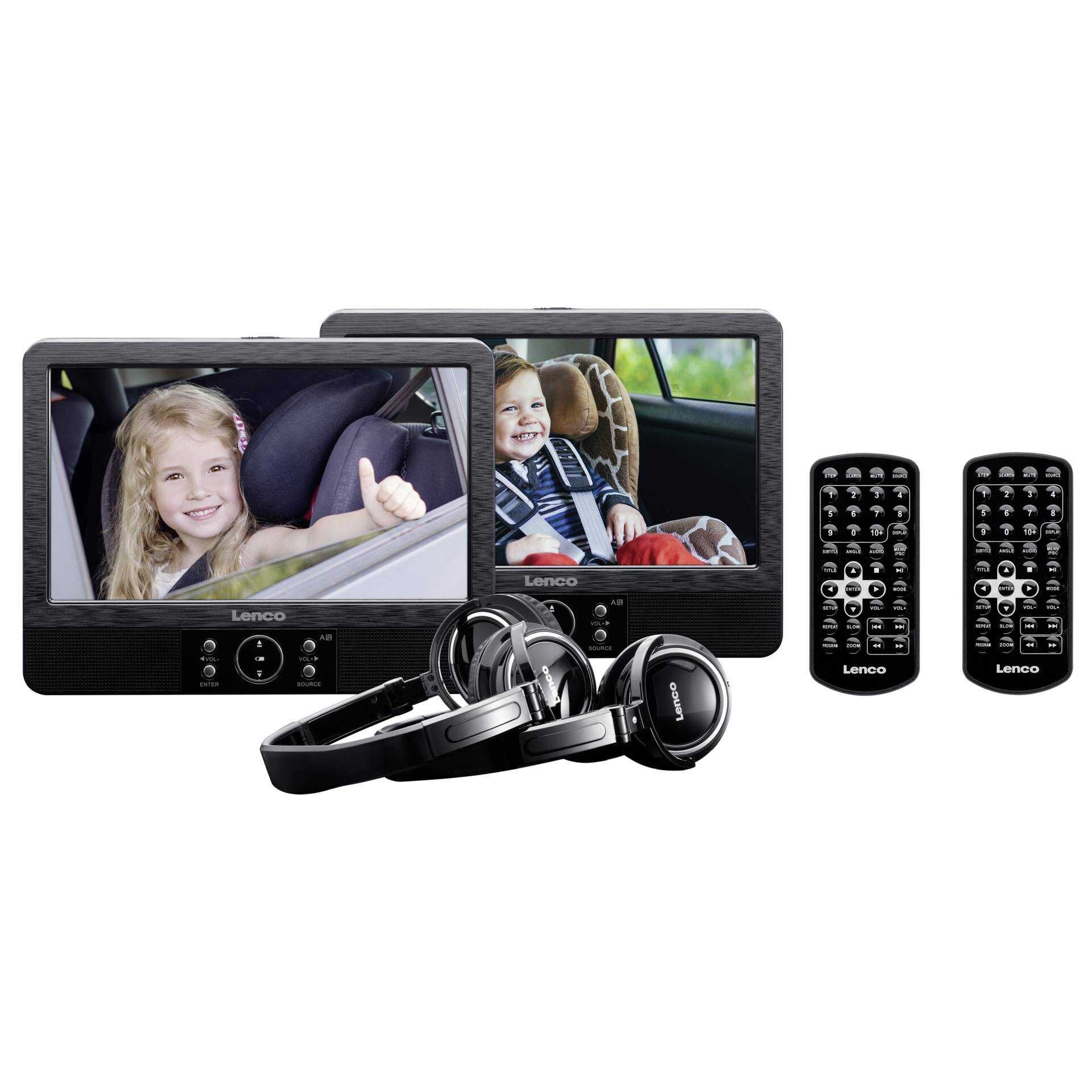 Lenco DVP-939 - Zwei LCD-Monitore / DVD-Player - Anzeige - 22.9 cm (9") - extern
