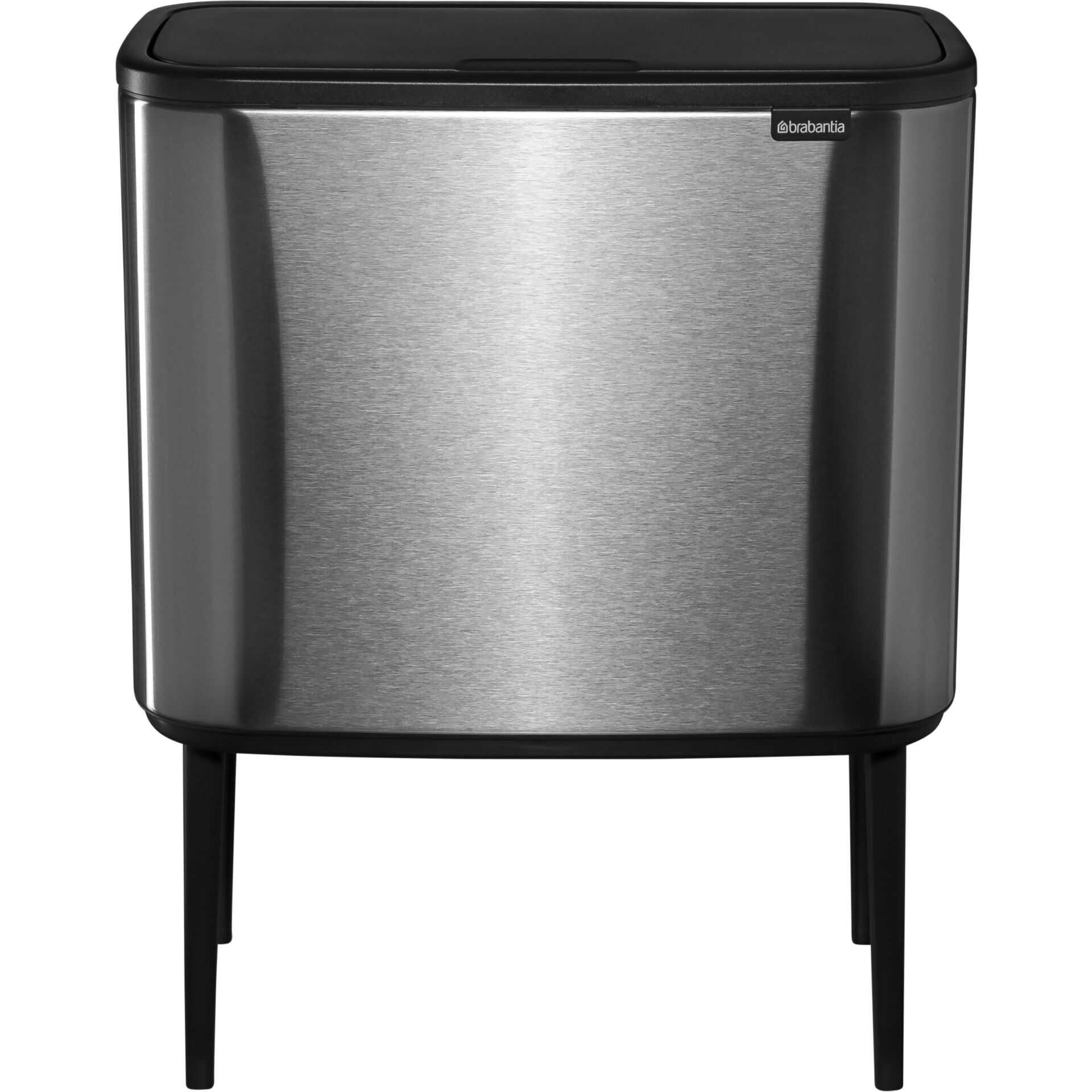 Brabantia Bo Touch Bin - Mülleimer - Klappdeckel - 33 L - Mülltrennung - Stahl matt