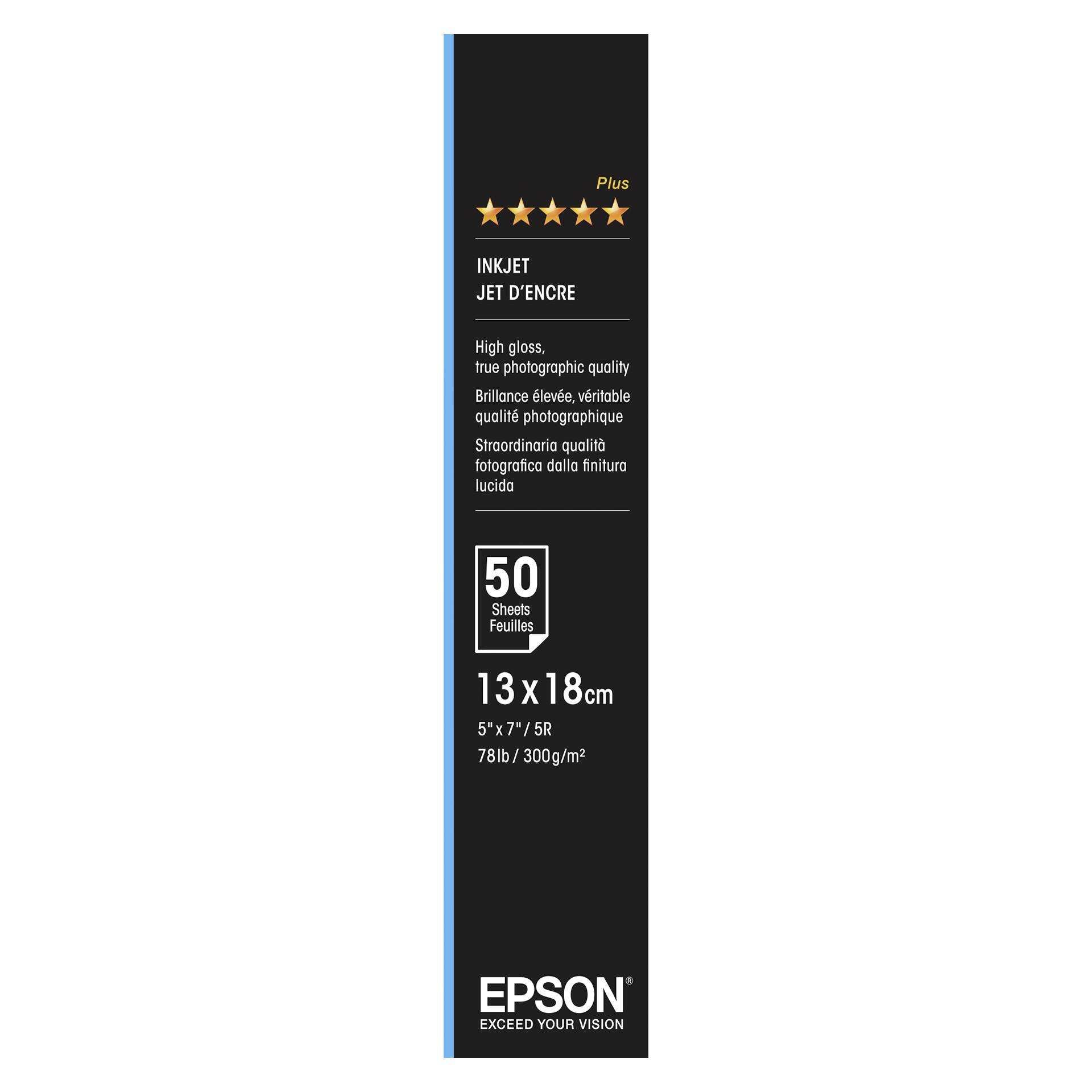 Epson Ultra Glossy Photo Paper - Glänzend - 130 x 180 mm 50 Blatt Fotopapier - für EcoTank ET-2710, 2711, 2712, 2714, 2715, 2720, 2721, 2726, 2750, 2751, 2756, 4700, 4750