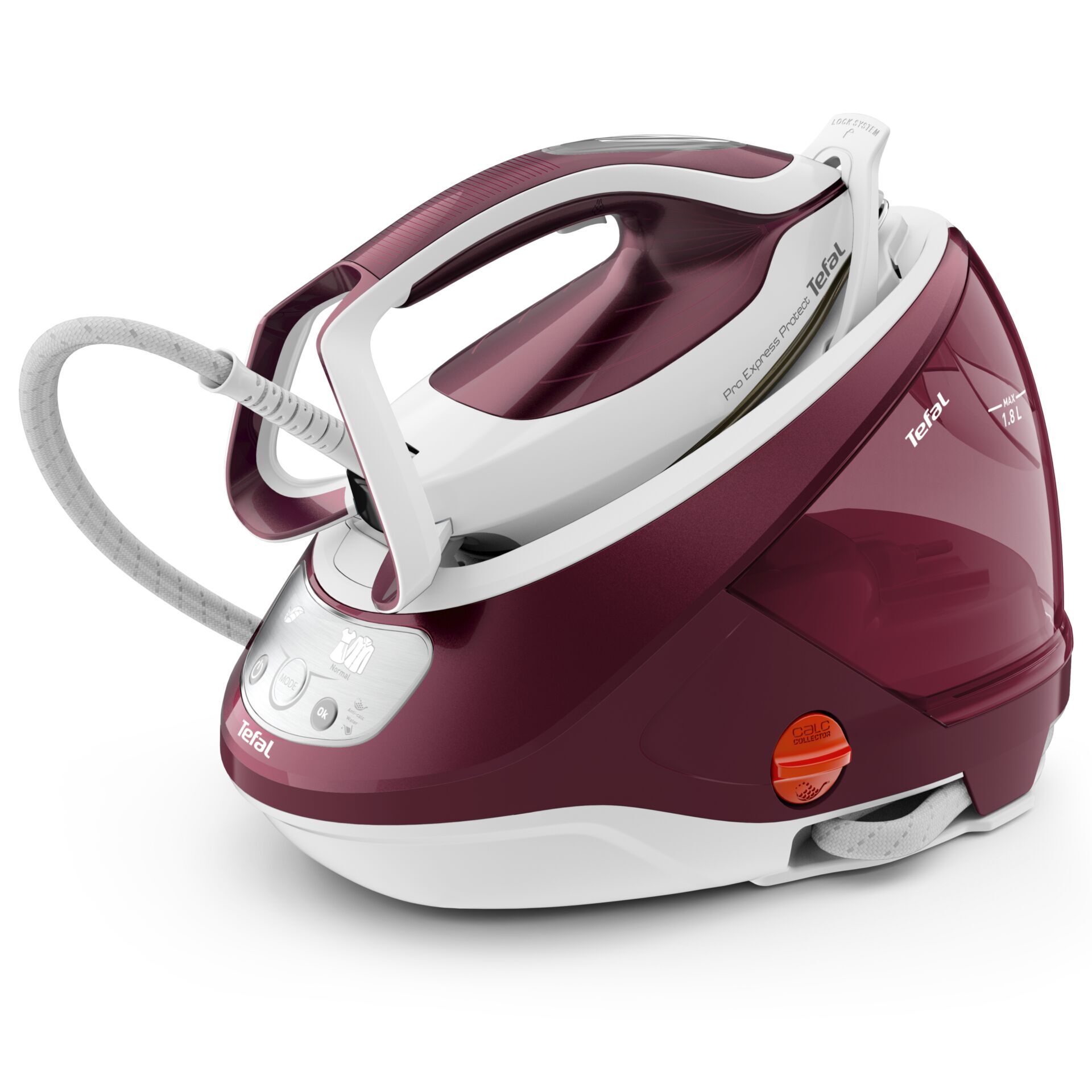 Tefal GV9220 Dampfbügelstation 2600 W Durilium AirGlide Autoclean soleplate Burgund, Weiß