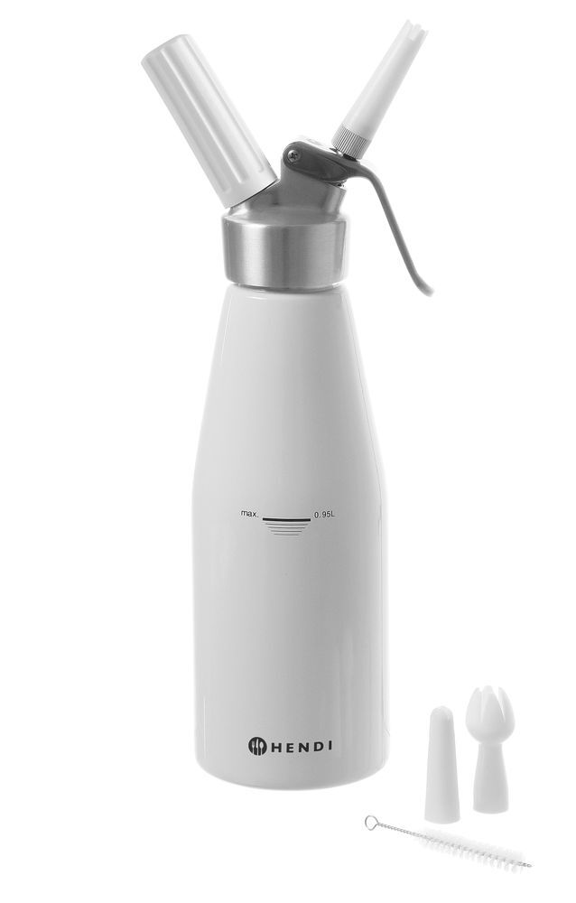 HENDI Sahnespender Kitchen Line, weiß, Kitchen Line, 0,95L, ⌀95x(H)320mm