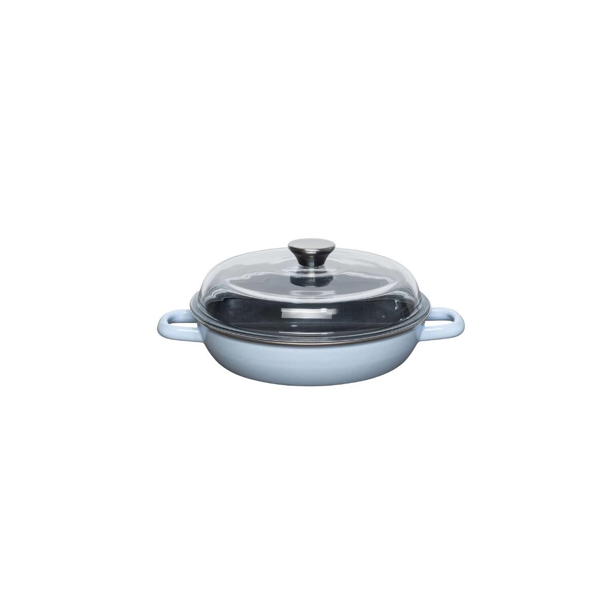 Riess Schmorpfanne mit Glasdeckel 24cm SKY BLUE