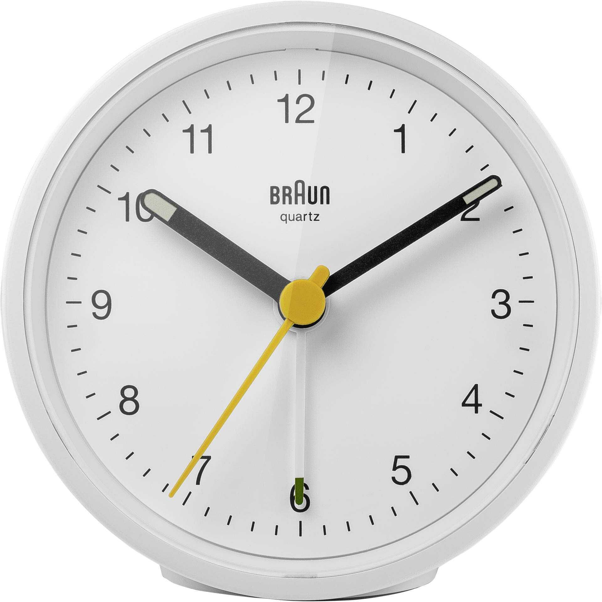 Braun Reflex BC12 - Wecker - rund - Quarz - Schreibtisch - weiß