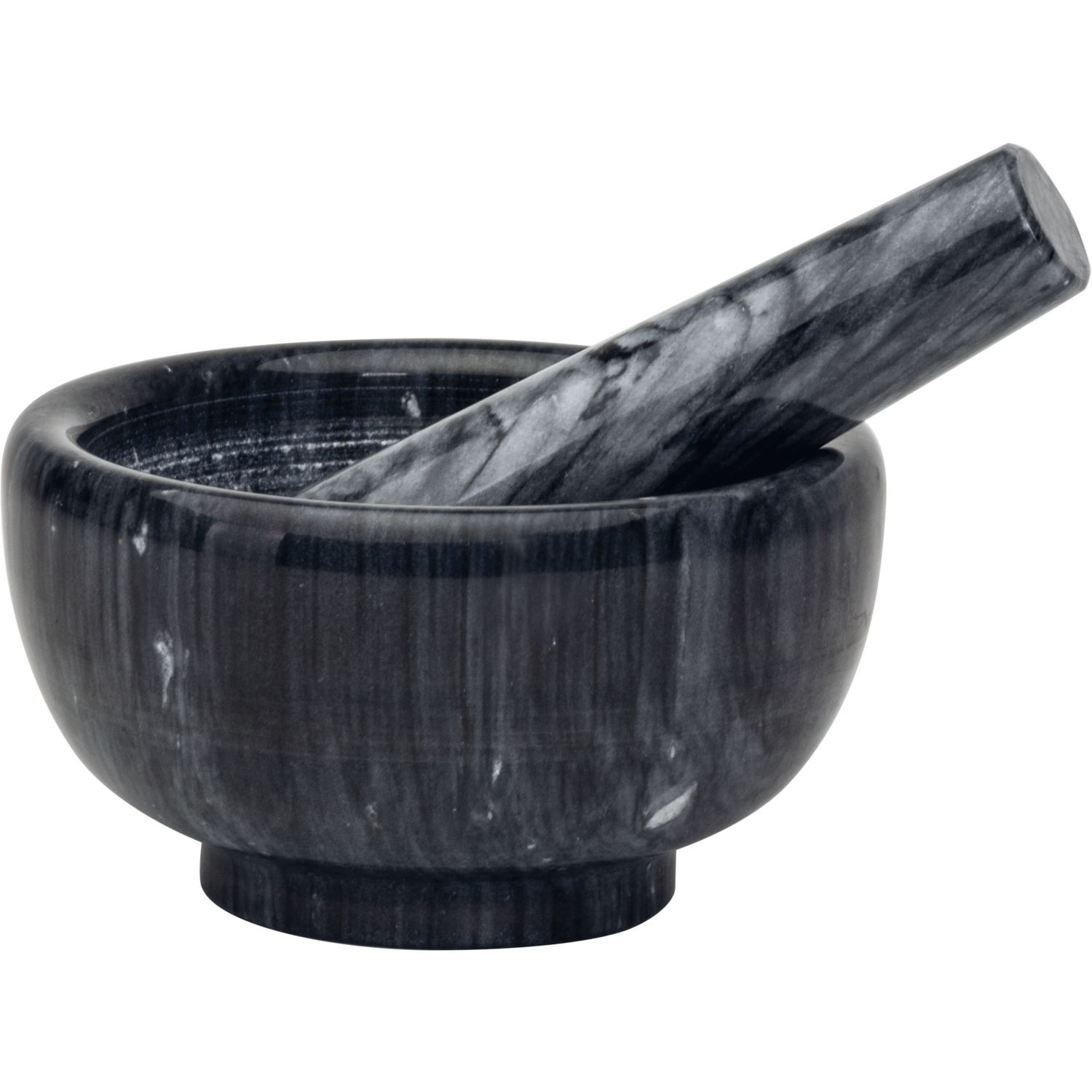 KÜCHENPROFI Mörser Marmor, mit Stößel, schwarz, Höhe: 70 mm, ø: 110 mm