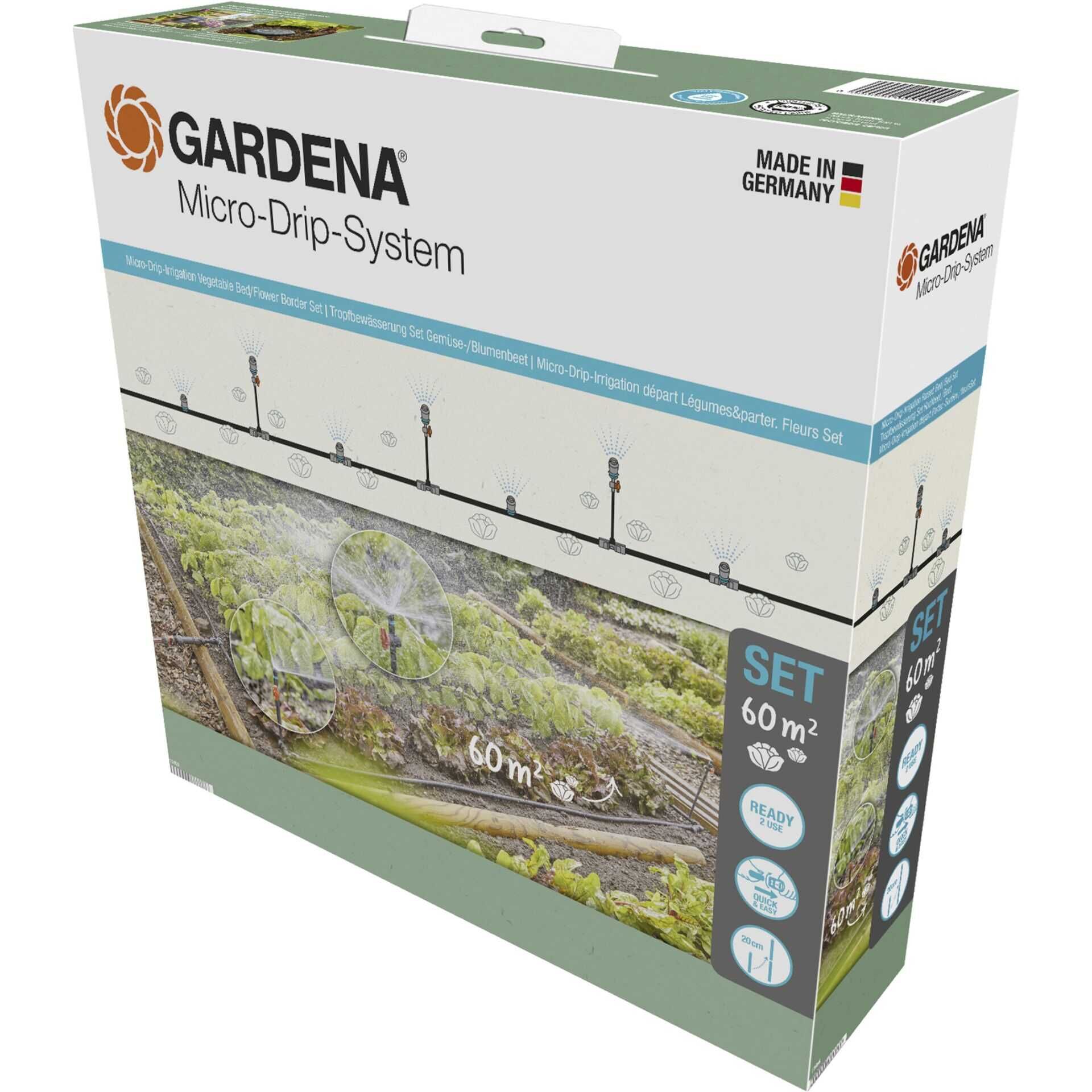 Gardena Micro-Drip-System Set Gemüse-/Blumenbeet 60qm