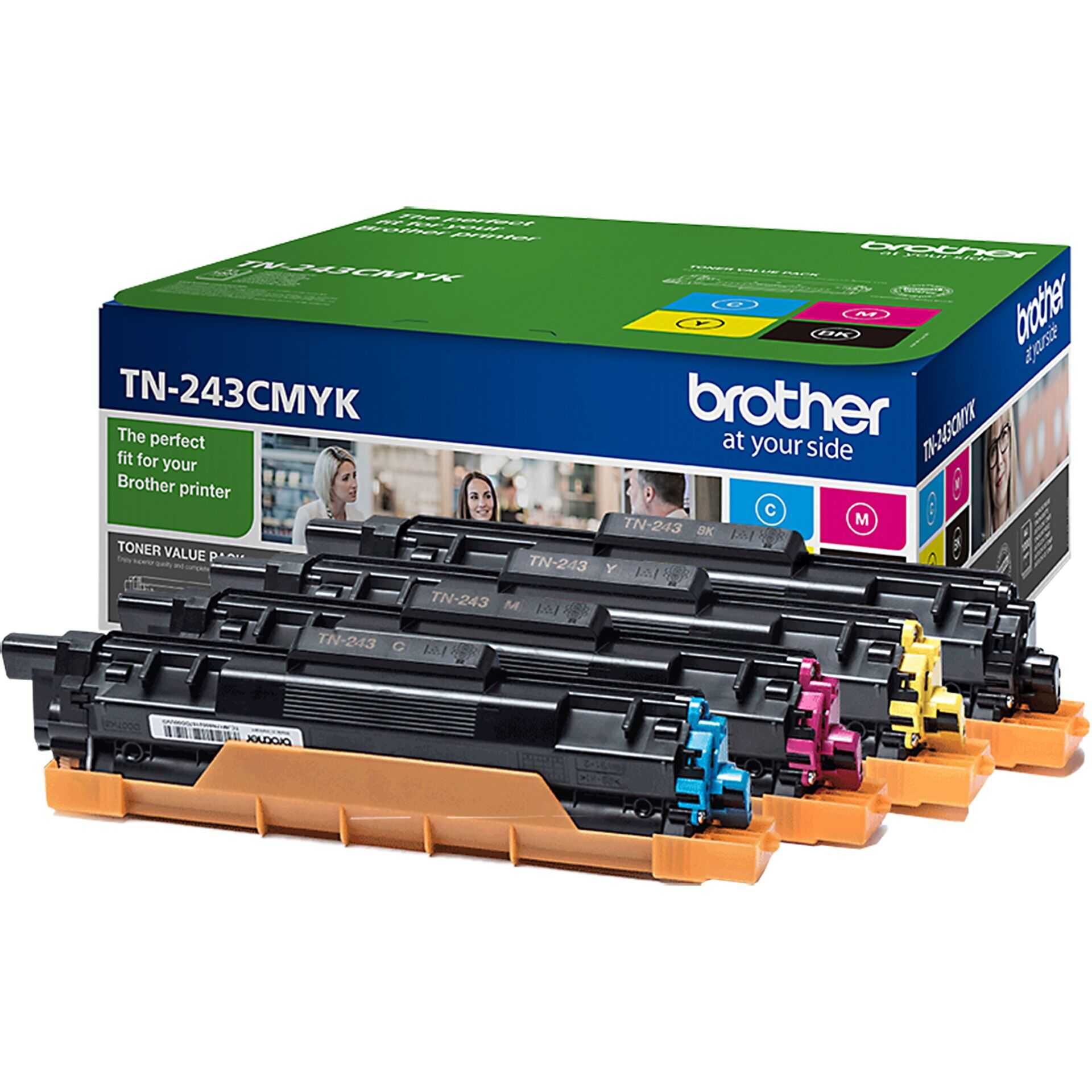 Brother TN-243CMYK Value Pack - 4er-Pack - Schwarz, Gelb, Cyan, Magenta - Original - Tonerpatrone - für Brother DCP-L3510CDW, HL-L3270CDW, HL-L3290CDW, MFC-L3710CW, MFC-L3730CDN, MFC-L3750CDW