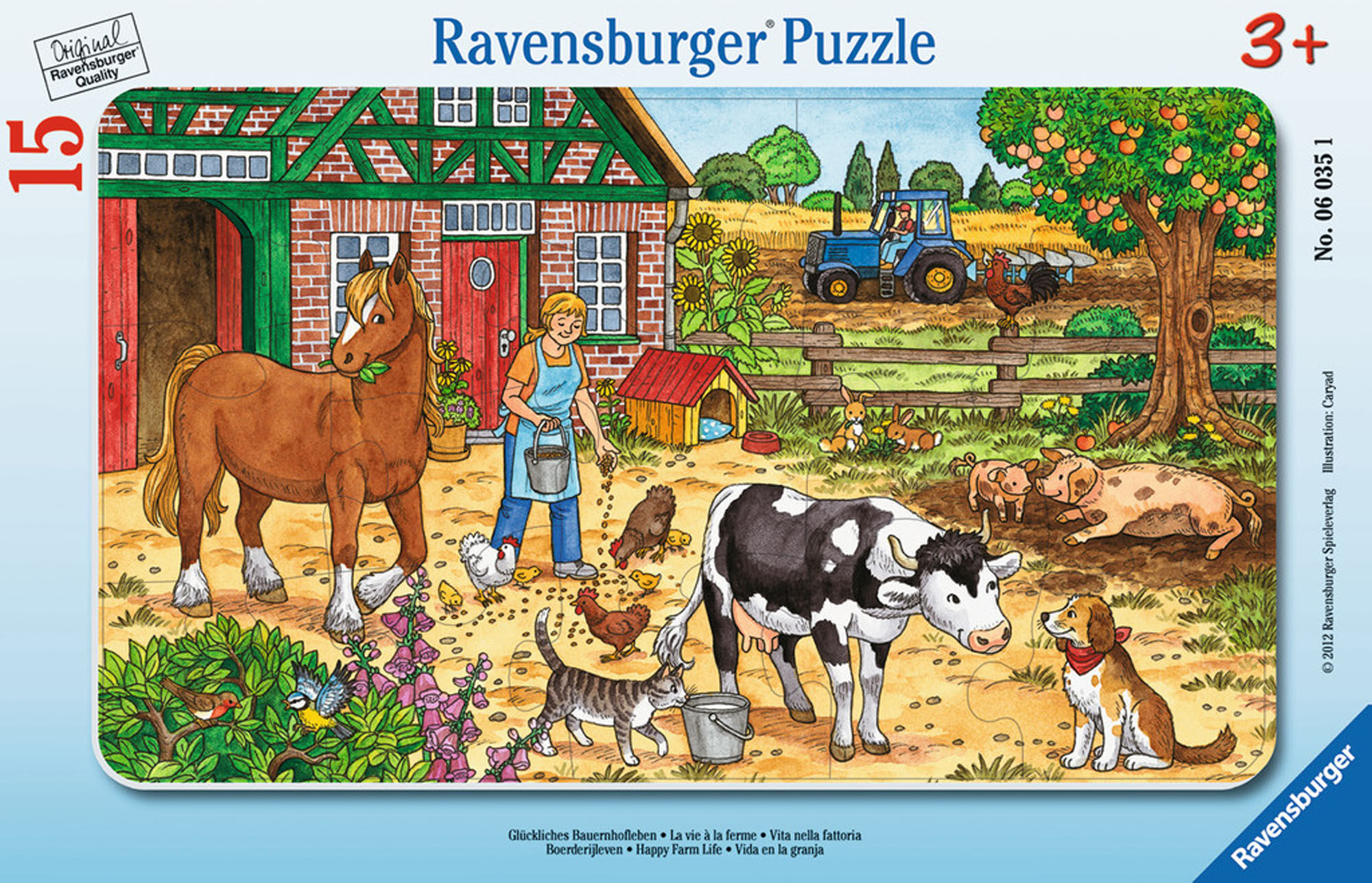 Ravensburger  6035 Puzzle Glückliches Bauernhofleben 15 Teile 6035
