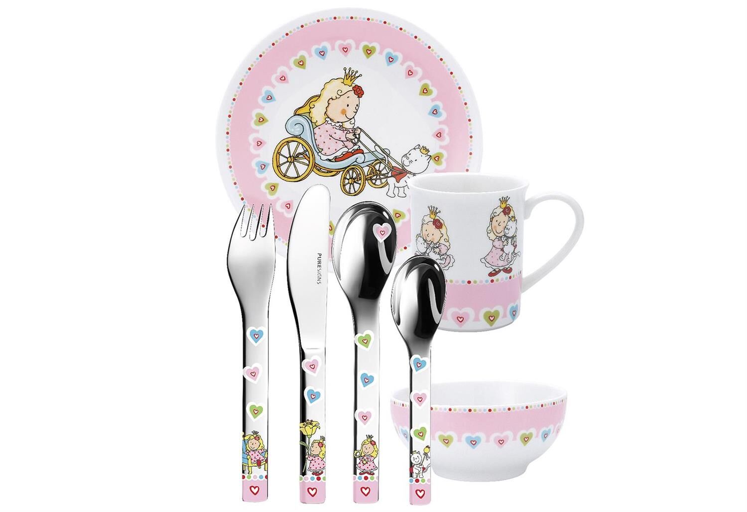 PURESIGNS Kinder-Geschirrset Nelia 7 teilig