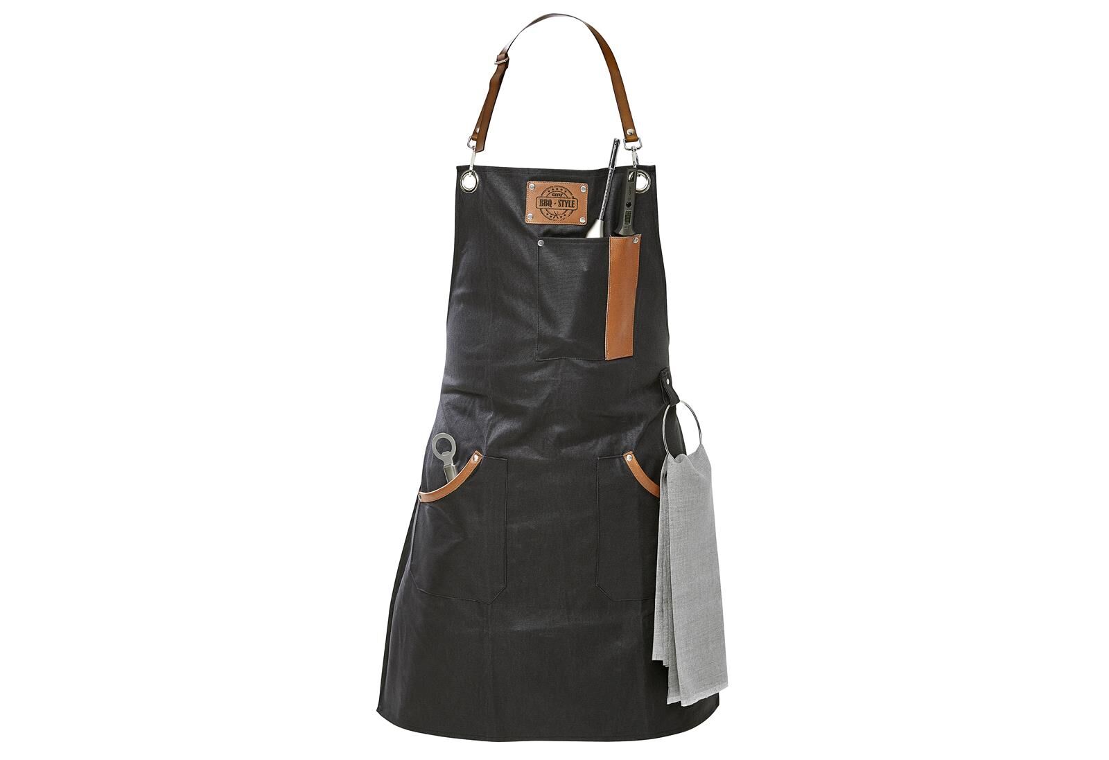 GEFU Baumwoll Grillschürze gewachst 90x65cm