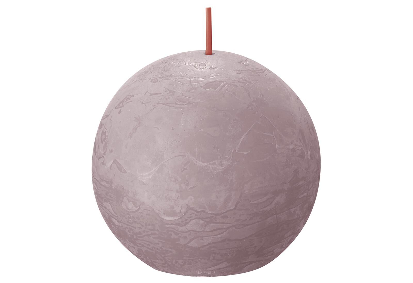 BOLSIUS Kugelkerze Rustiko Shine ø8cm eschenrot