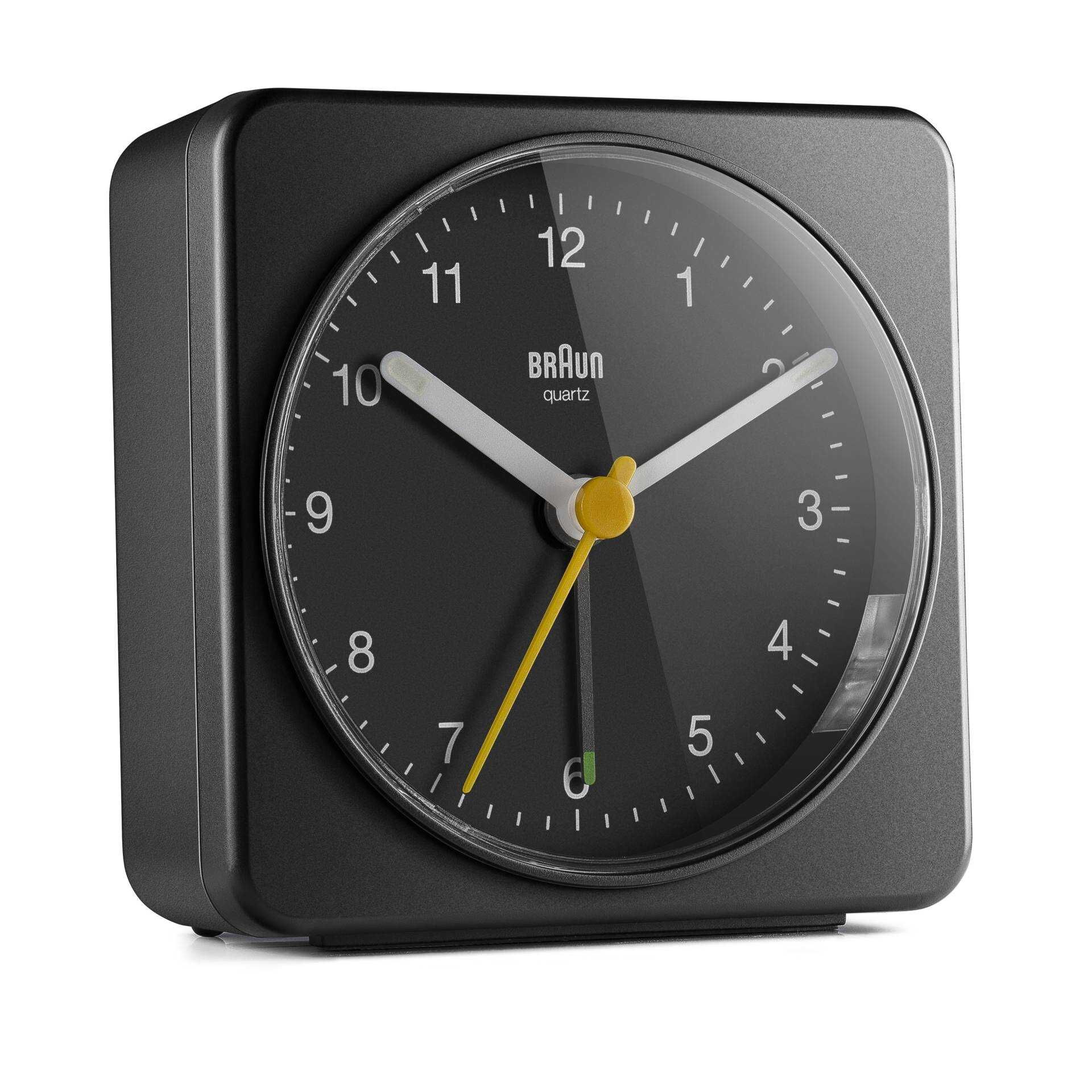 Braun Classic BC03 - Wecker - viereckig - Quarz - Schreibtisch - Schwarz
