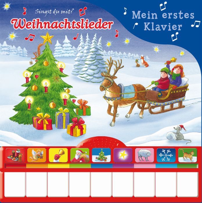 Phoenix Weihnachtslieder - Mein erstes KlavierPappbilderbuch mit Klaviertastatur, 9 Kinderliedern und Vor- und Nachspi 12492
