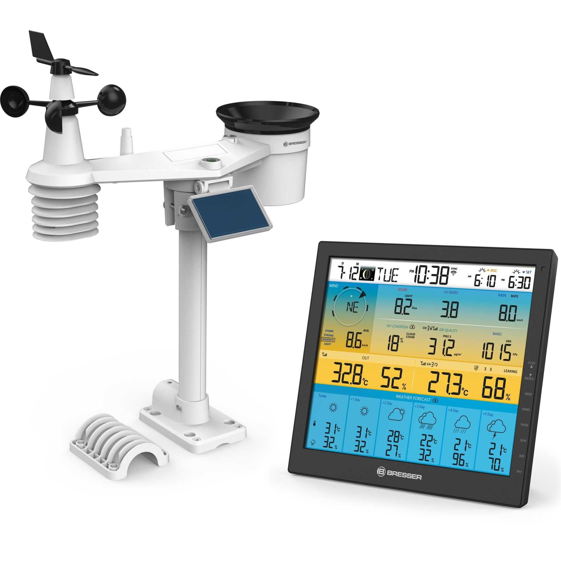 Bresser Wetter Center 7-in-1 solar 6-Tage 4cast Pro SF