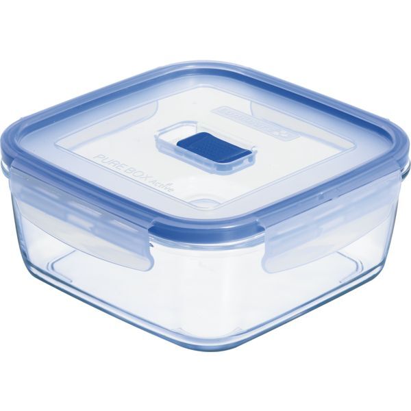LUMINARC Pure Box Vorratsdose quadratisch, mit Deckel, Inhalt: 0,76 Liter