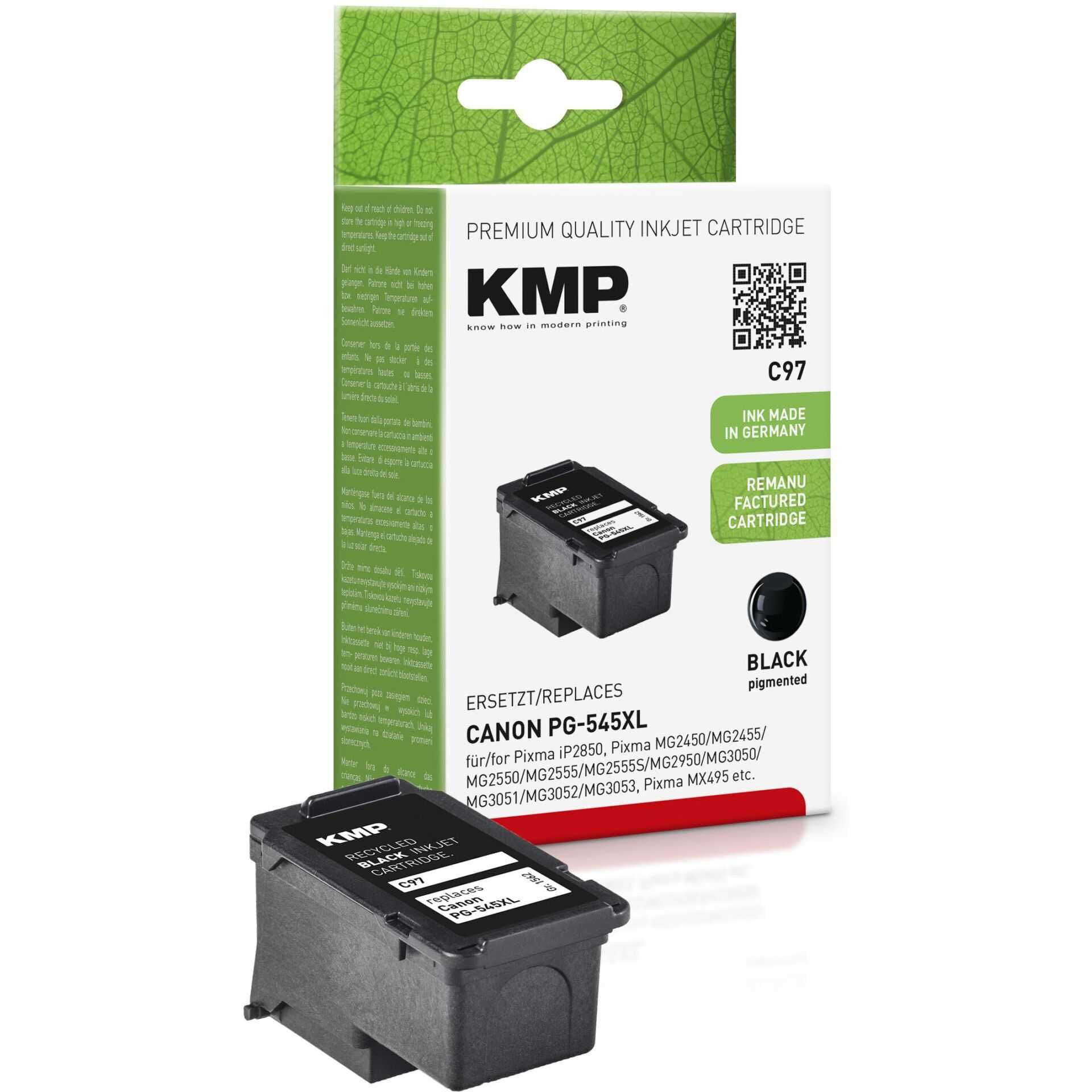 KMP C97 - 15 ml - Hohe Ergiebigkeit - Schwarz - compatible - Tintenpatrone