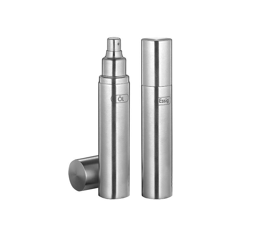 KÜCHENPROFI Essig- und Ölsprüher-Set Edelstahl matt 0,11 Liter 19cm Ø3,8cm
