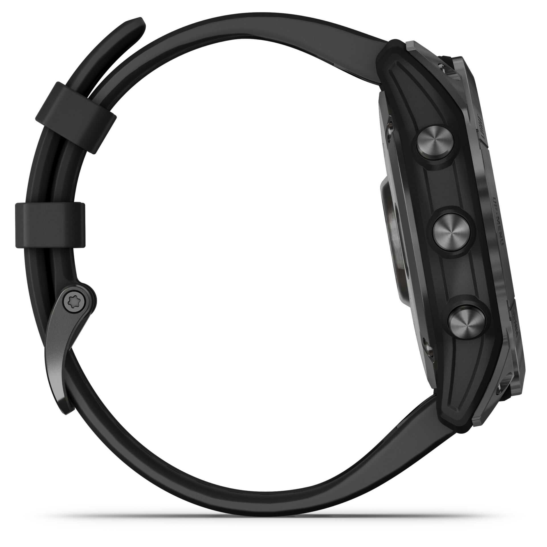 Garmin fenix 7X Solar - 51 mm - Slate Gray - Sportuhr mit Band - Silikon - schwarz