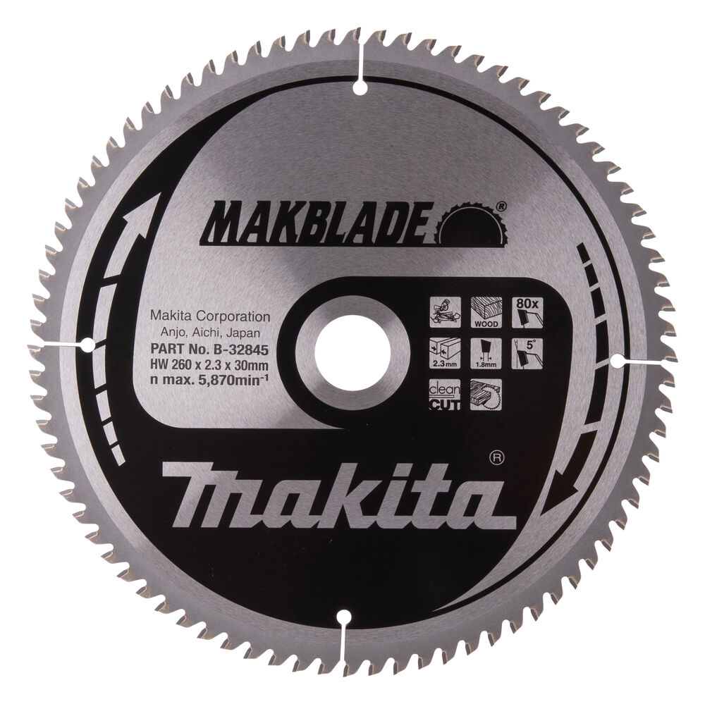 Makita Kreissägblatt MAKBLADE 260 x 30 mm • 80 Zähne • Holz