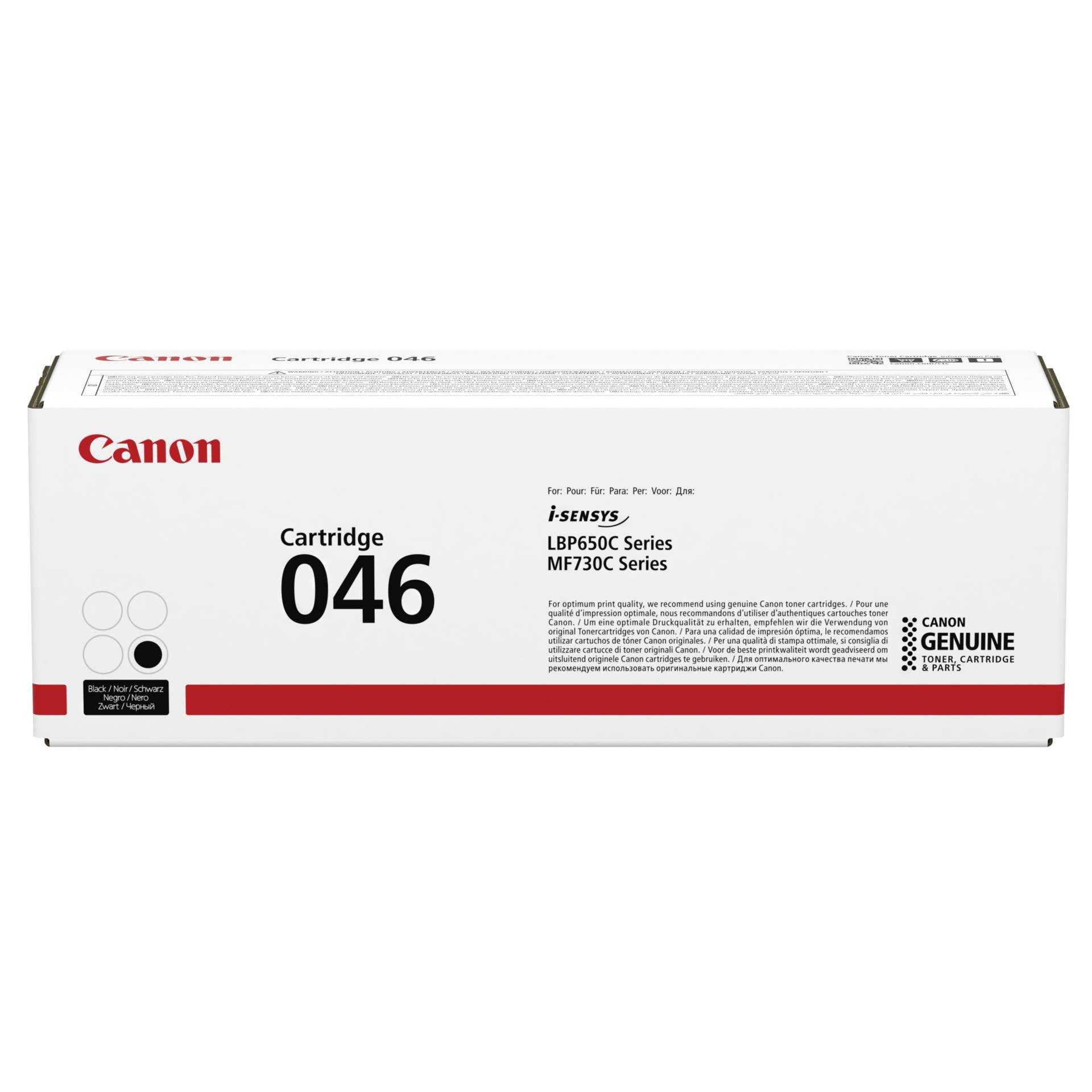 Canon 046 - Schwarz - original - Tonerpatrone - für imageCLASS LBP654, MF731, MF735; i-SENSYS LBP653, LBP654, MF732, MF734, MF735
