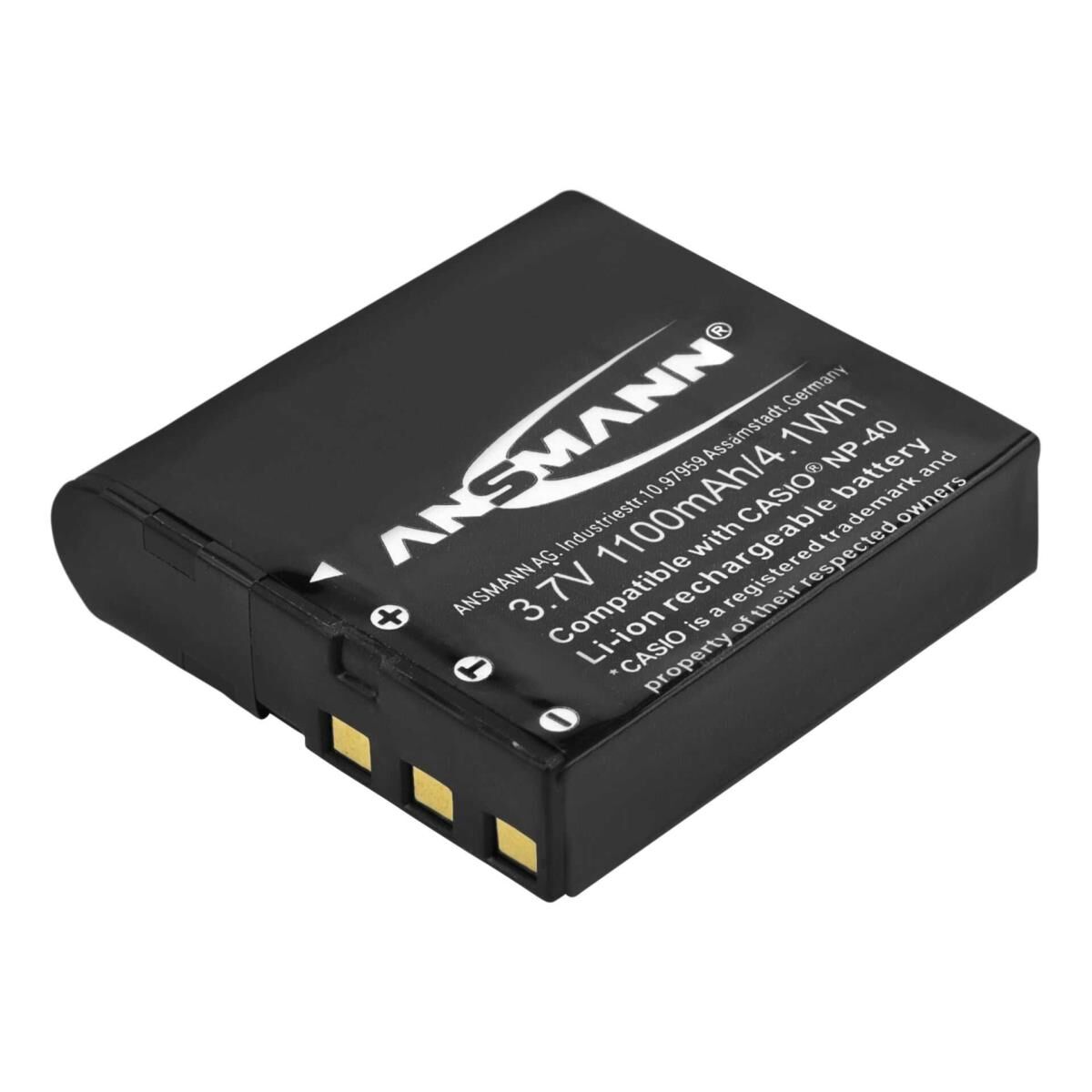 ANSMANN A-Cas NP 40 - Batterie - Li-Ion - 1200 mAh - für Casio YC-430; EXILIM ZOOM EX-Z30, Z300, Z400, Z450; High Speed EXILIM EX-FC100, FC150