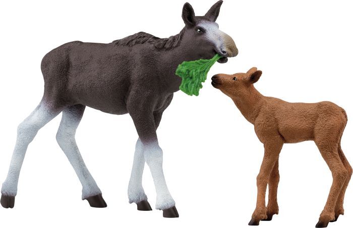 Schleich schleich® WILD LIFE 42629 Elchkuh mit Kalb 42629