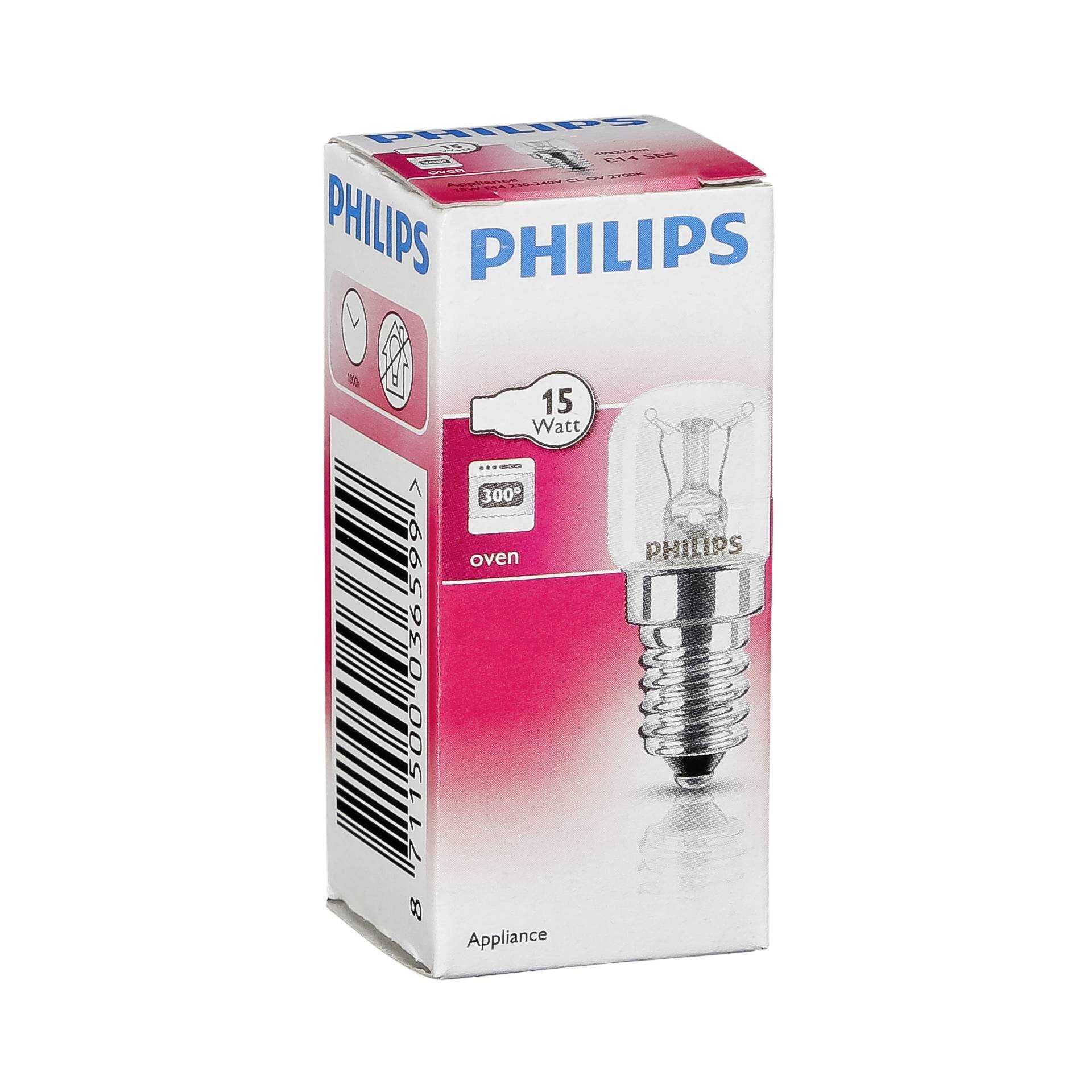 Philips - Weißglühende Glühlampe - Form: T22 - klar Finish - E14 - 15 W