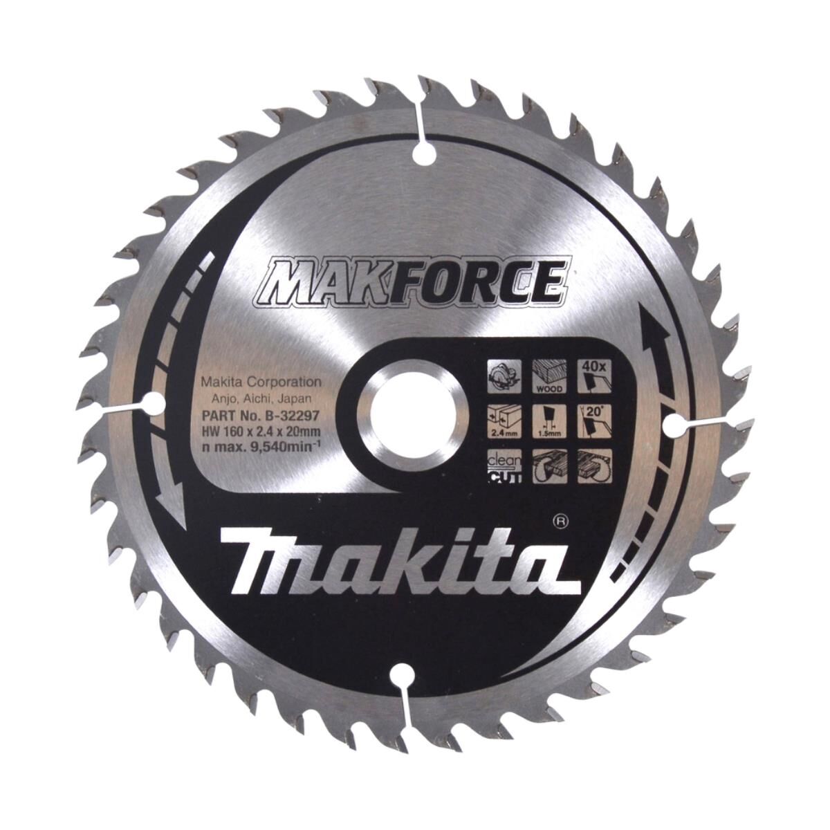 Makita MAKFORCE Sägeblatt 160x20 • 40Z