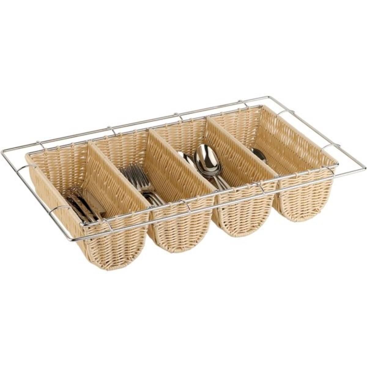 APS Besteckbehälter, GN 1/1, beige, Höhe: 100 mm, Länge: 530 mm, Breite: 325 mm