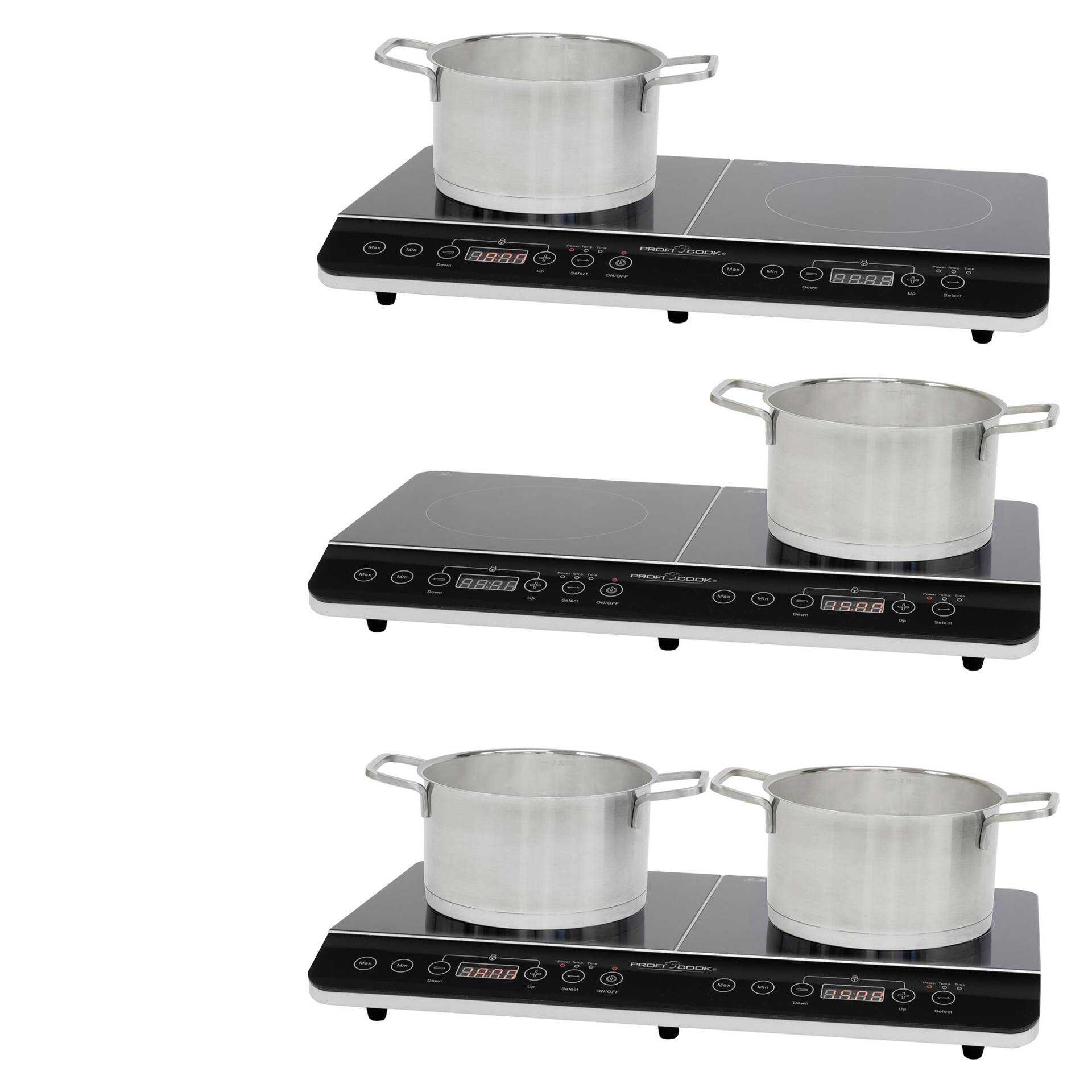ProfiCook PC-DKI 1067 - Induktionskochplatte - 3.5 kW - Edelstahl/Schwarz