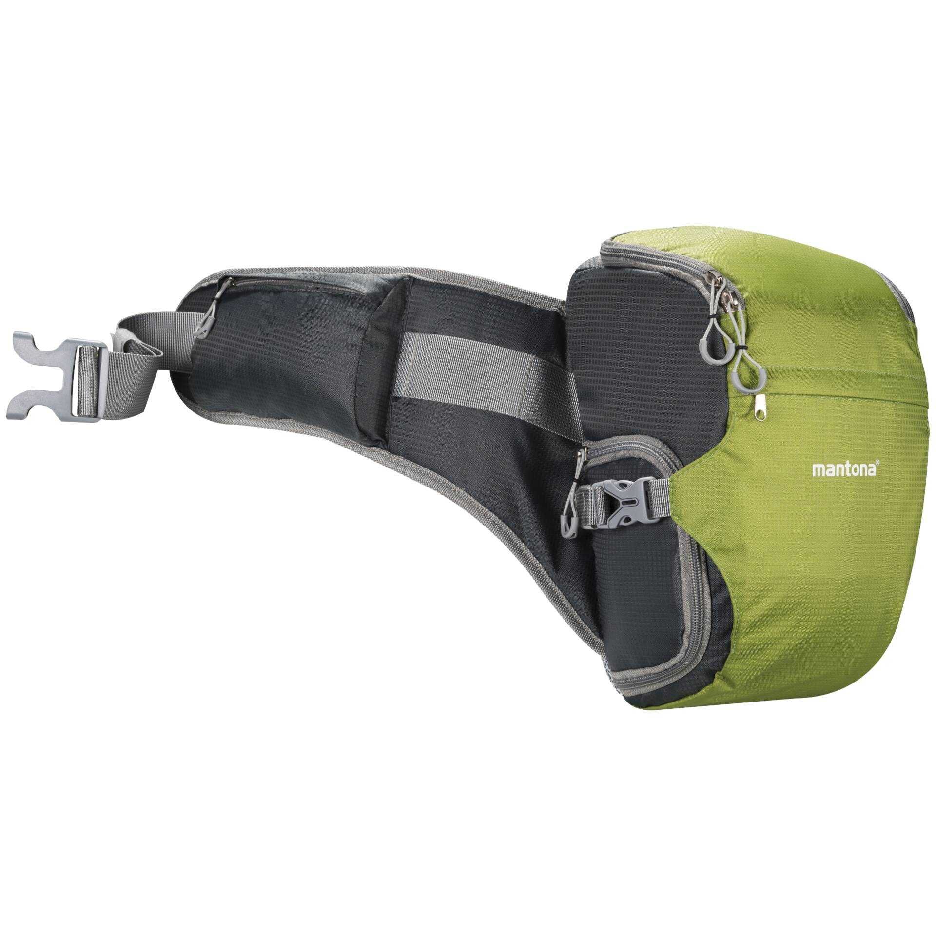 mantona ElementsPro 10 - Tragetasche für Kamera und Objektive - Nylon - Grün/Grau