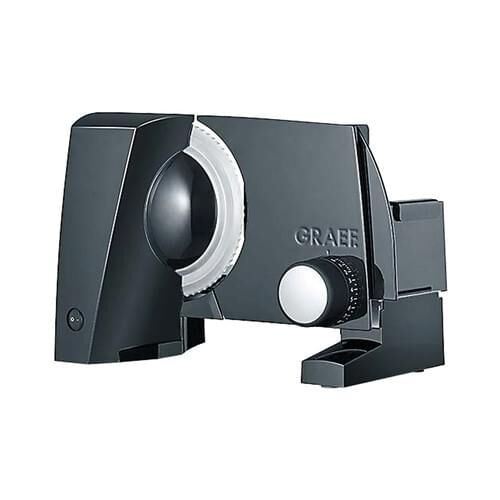 GRAEF Allesschneider SKS100 Linie100 schwarz rund Restehalter Kunststofftablett