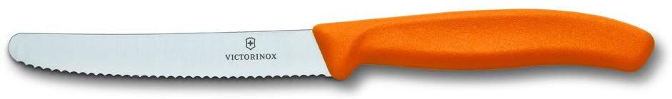 Victorinox Tomatenmesser Swiss Classic Wellenschliff orange 11 cm