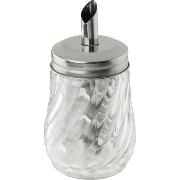 FACKELMANN Zuckerdosierer Glas, Deckel verchromt